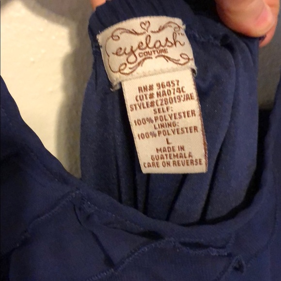 Navy Ruffle Dress - Picture 2 of 2